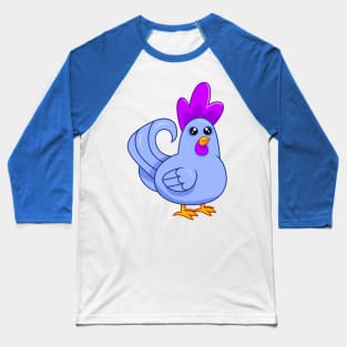 Blue Chicken Baseball T-Shirt